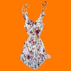 00's vintage floral bohemian fairy asymmetrical y2k dress MEDIUM entrancy